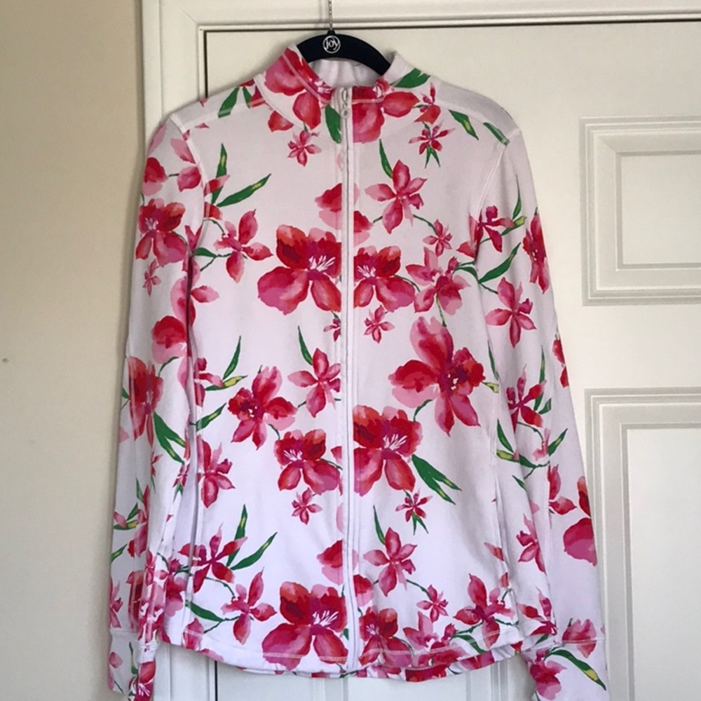 Tommy Bahama Cotton Zip Up Jacket Sz M